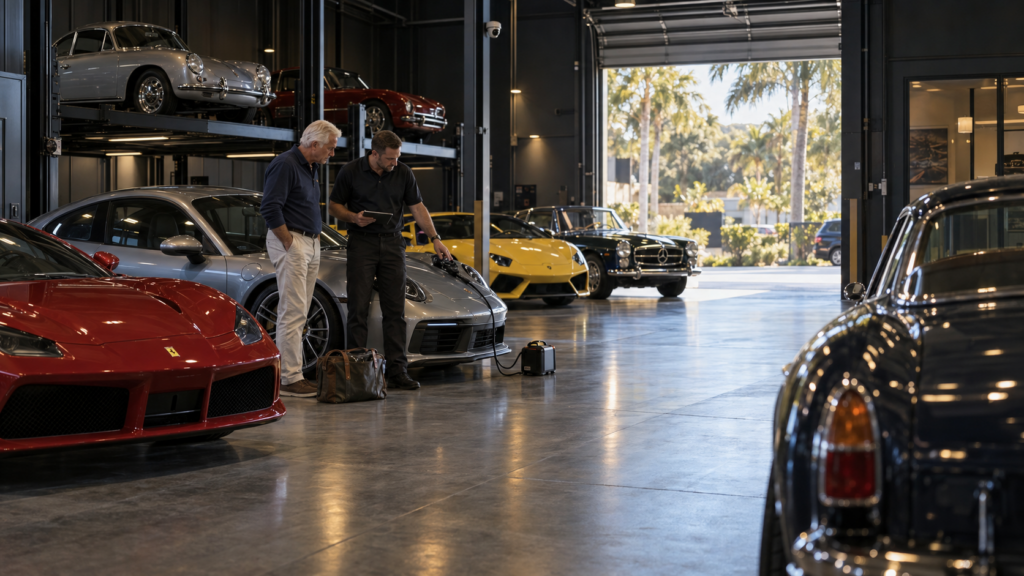 Seasonal collector car storage in Orlando for Florida snowbirds